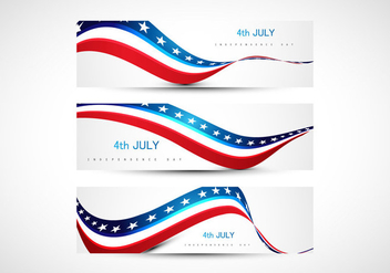 4th July American Independence Day Flag - vector gratuit #354477